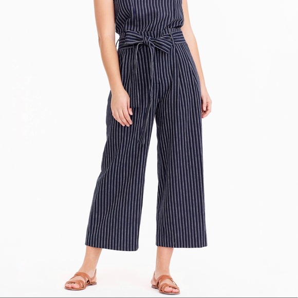 NWT J.Crew Point Sur Paper Bag Striped Pants - Picture 16 of 16